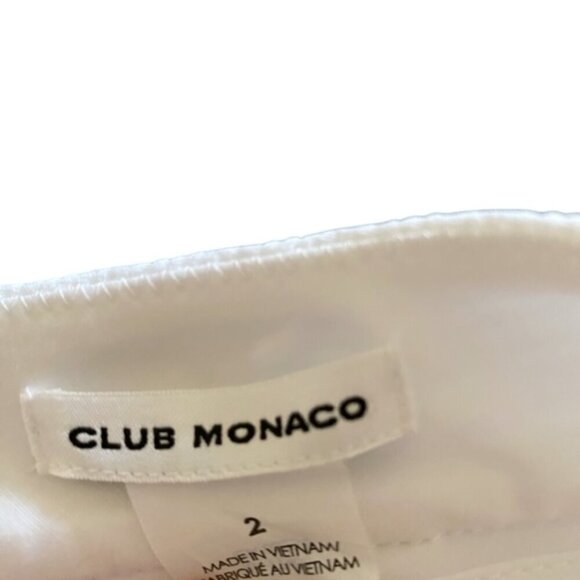 Club Monaco White Amber Textured Shorts 2 - Picture 3 of 5